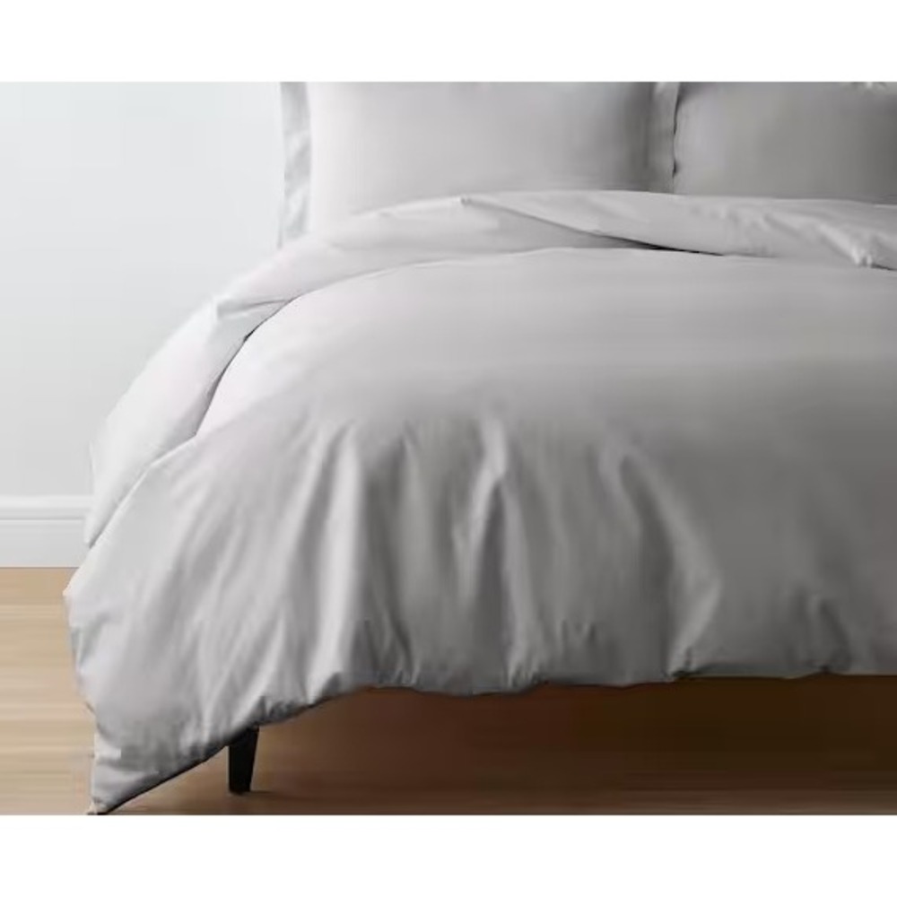 Company Store 2 Queen Classic Cool Flat Sheets 2 Cases Gray Smoke Cotton Percale